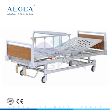 6-rank al-alloy handrails manual crank function hospital medical bed prices